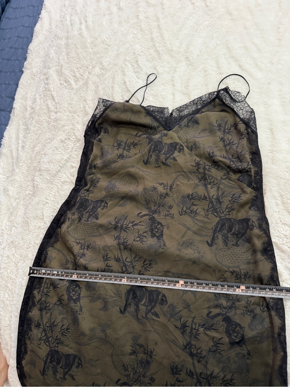 AllSaints Sky Strength Animal Print Lace Slip Midi Dress XS - Picture 15 of 16